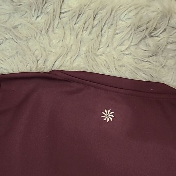 Athleta womens plum polyester stretch wrap short-sleeved dress size small - Picture 6 of 6